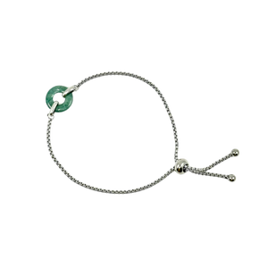 Dark Jade Disk Bracelet