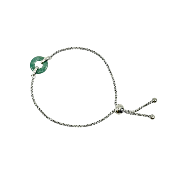 Dark Jade Disk Bracelet