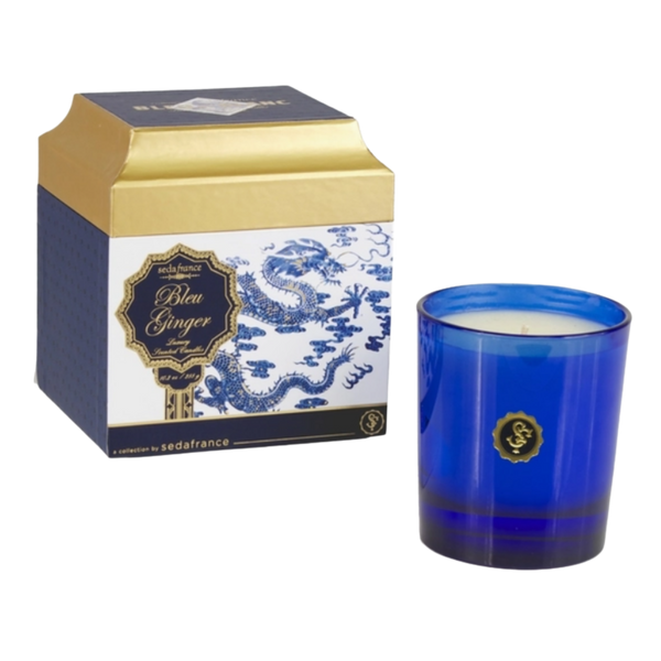 Bleu Ginger Bleu Et Blanc Box Candle