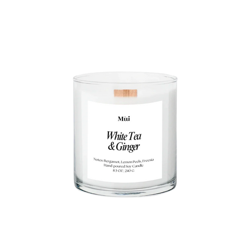 White Tea & Ginger Wooden Wick Candle