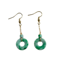 Donut Jade Drop Earrings