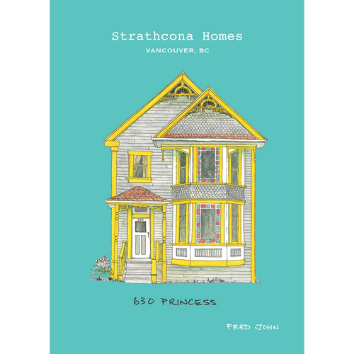Fred John Strathcona Homes Colourful Greeting Cards