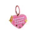 Emotional Support Trinkets Heart Embroidered Keychain