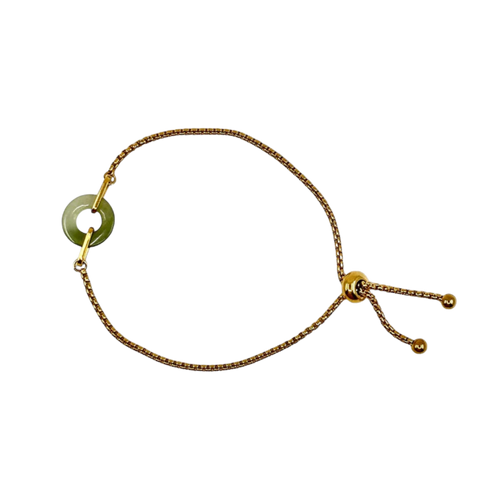 Dark Jade Disk Bracelet