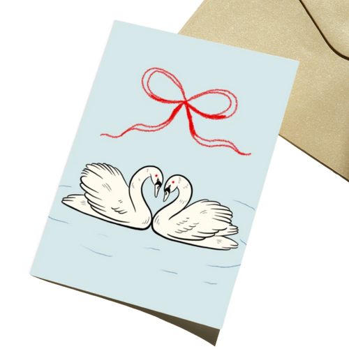 Swan Love Greeting Card