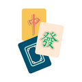 Mahjong 3 Dragons Vinyl Sticker