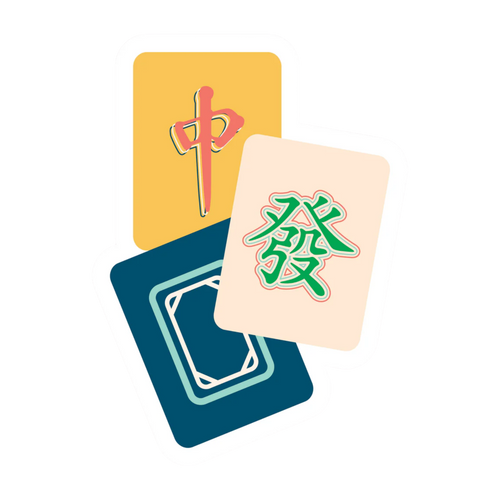 Mahjong 3 Dragons Vinyl Sticker