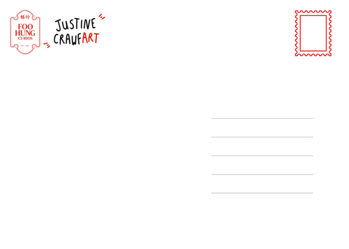 FHC x Justine Crawfart Dragon and Lantern Postcard