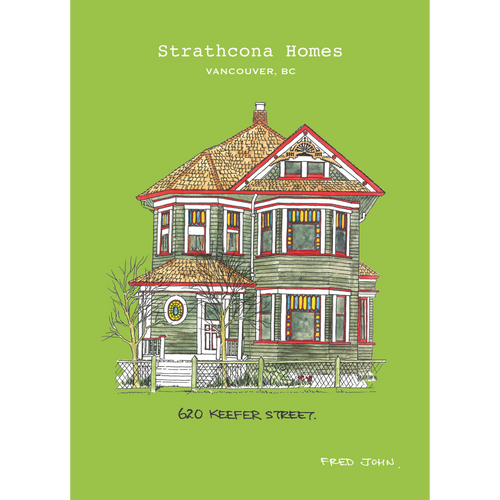 Fred John Strathcona Homes Colourful Greeting Cards