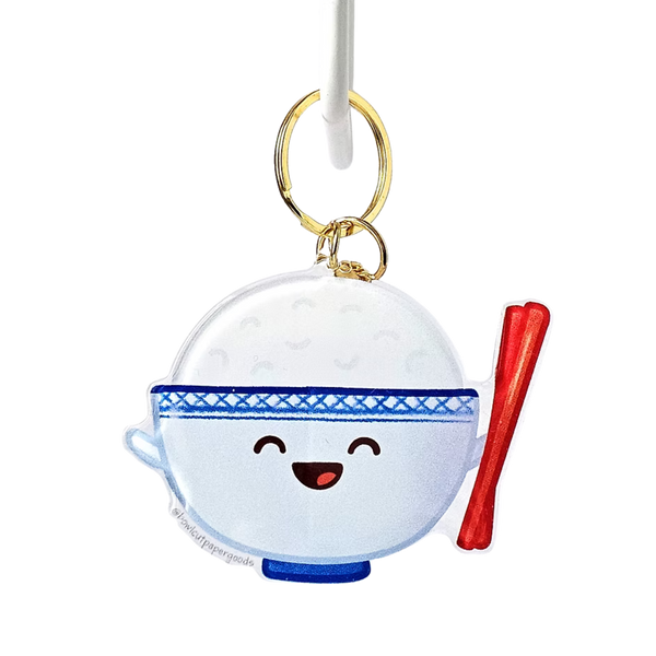 Bowl of Rice Acrylic Keychain