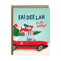 Fai Dee Lah Hk Taxi Holiday and Christmas Greeting Card