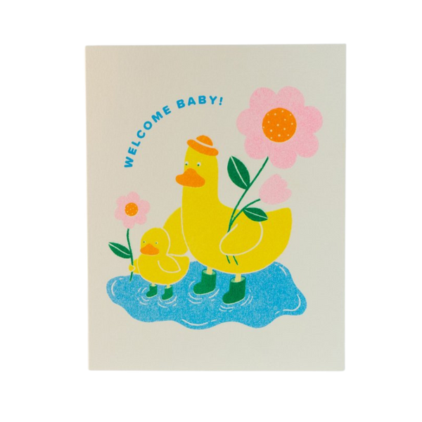 Welcome, Baby! Risograph Greeting Card