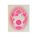 Lucky Cat Risograph Greeting Card