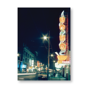 Ho Ho Restaurant at Night Greeting Card