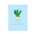 Our Love Goes Onion, On & On Greeting Card