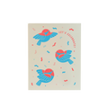 Chickadee Let's Celebrate! Risograph Greeting Card
