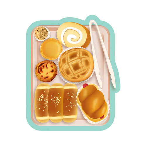 Chinese bakery tray magnet