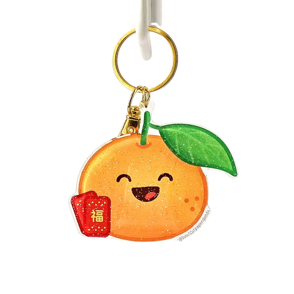 Mandarin Orange Acrylic Keychain