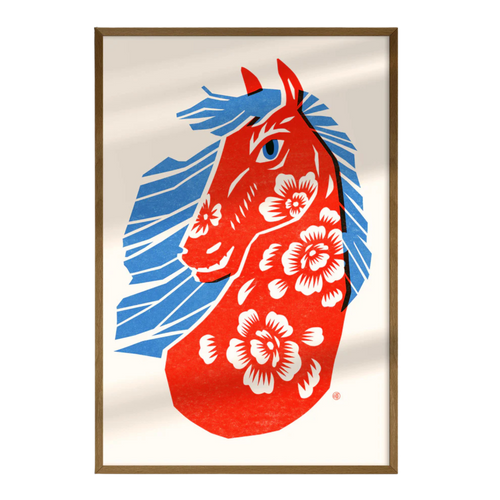 Chinese Zodiac Horse Print