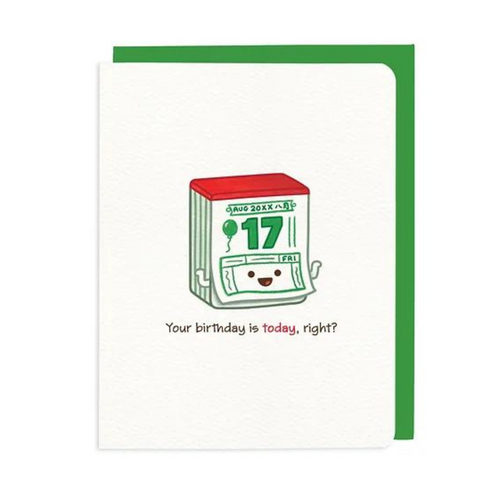 Your Birthday is Today, Right Card