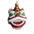 Glass Lion Head Ornament
