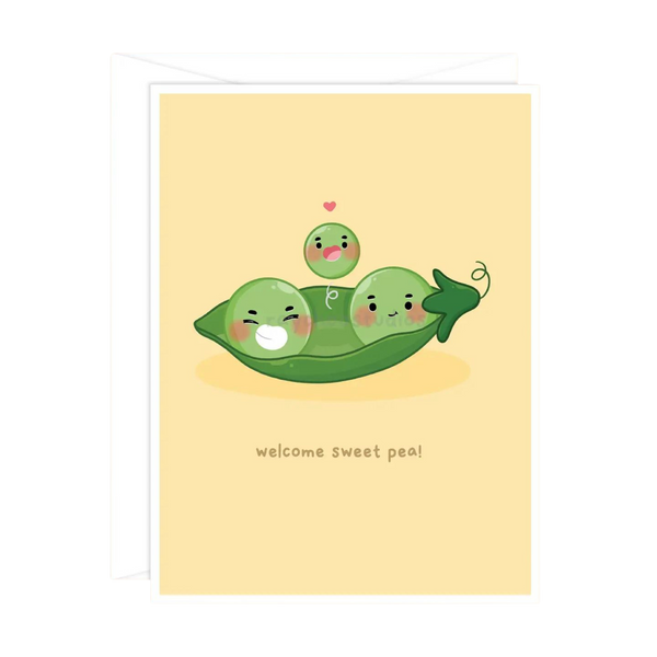 Welcome Sweet Pea Baby Card