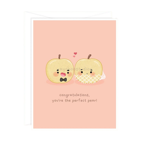 Congratulations, You're the Perfect Pear Wedding Card