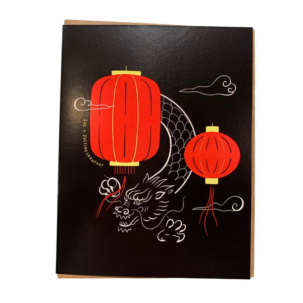 FHC x Justine Crawfart Dragon and Lantern Greeting Card