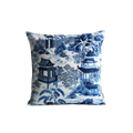 Chinois Blue Pavilion Chinoiserie Pillow Cover