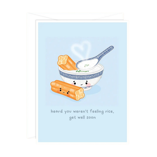 Heard You Weren't Feeling Rice, Get Well Soon Card