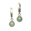 Hoop and Jade Bead Earrings