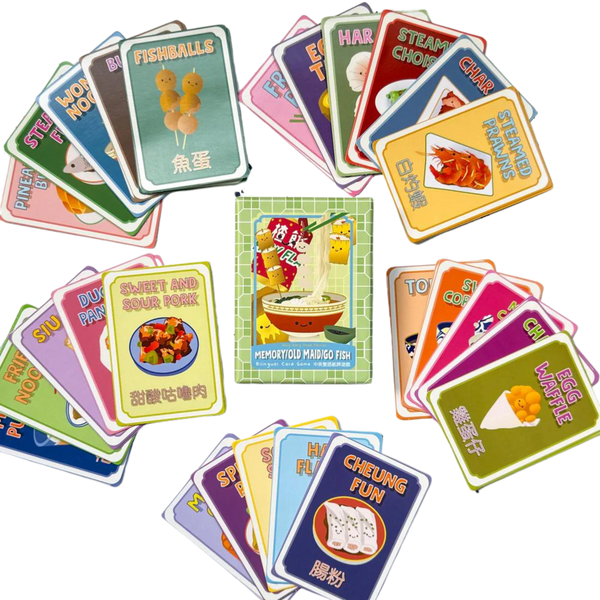 Chinese Food Bilingual Card Game