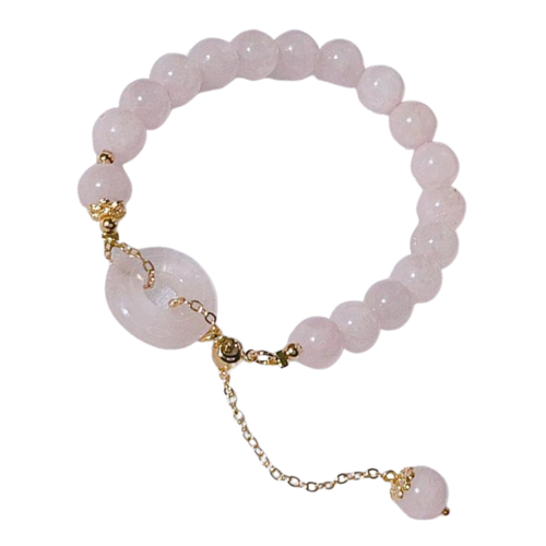Beaded Pink Crystal Bracelet
