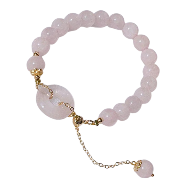 Beaded Pink Crystal Bracelet