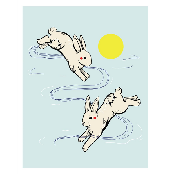 Water Rabbits Print