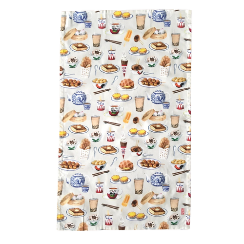 Hong Kong Snacks Tea Towel