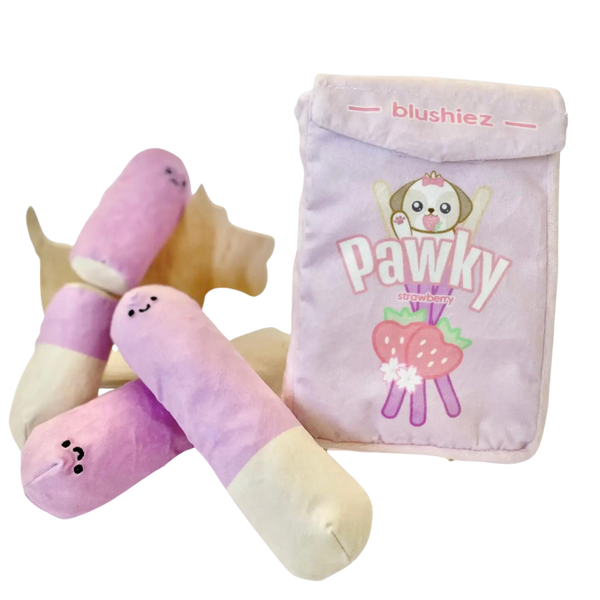 Strawberry Pawky Interactive/Nosework 4 Piece Dog Toy
