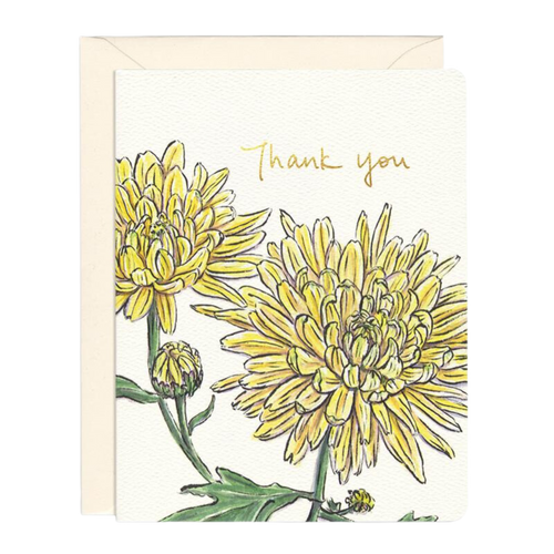 Chrysanthemum Thank you Card