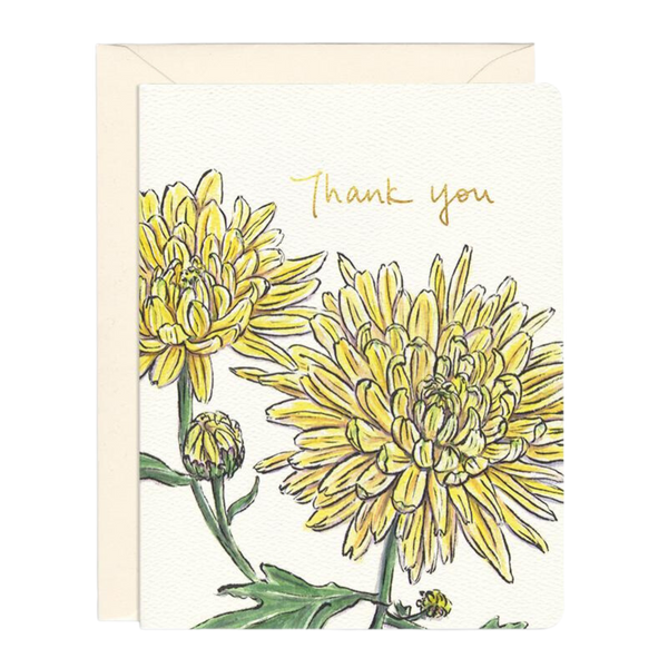 Chrysanthemum Thank you Card