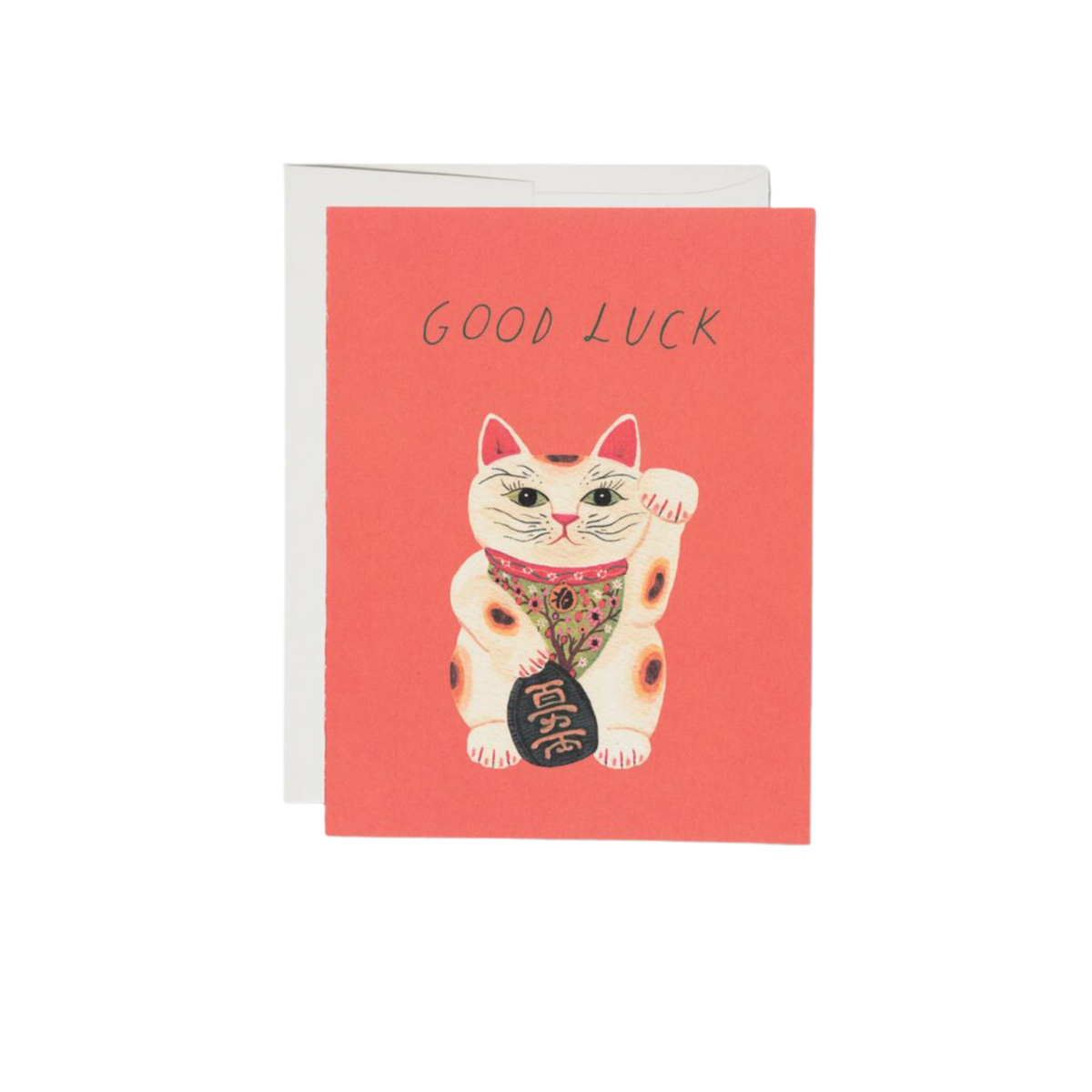 Good Luck Kitty Encouragement Greeting Card– Foo Hung Curios