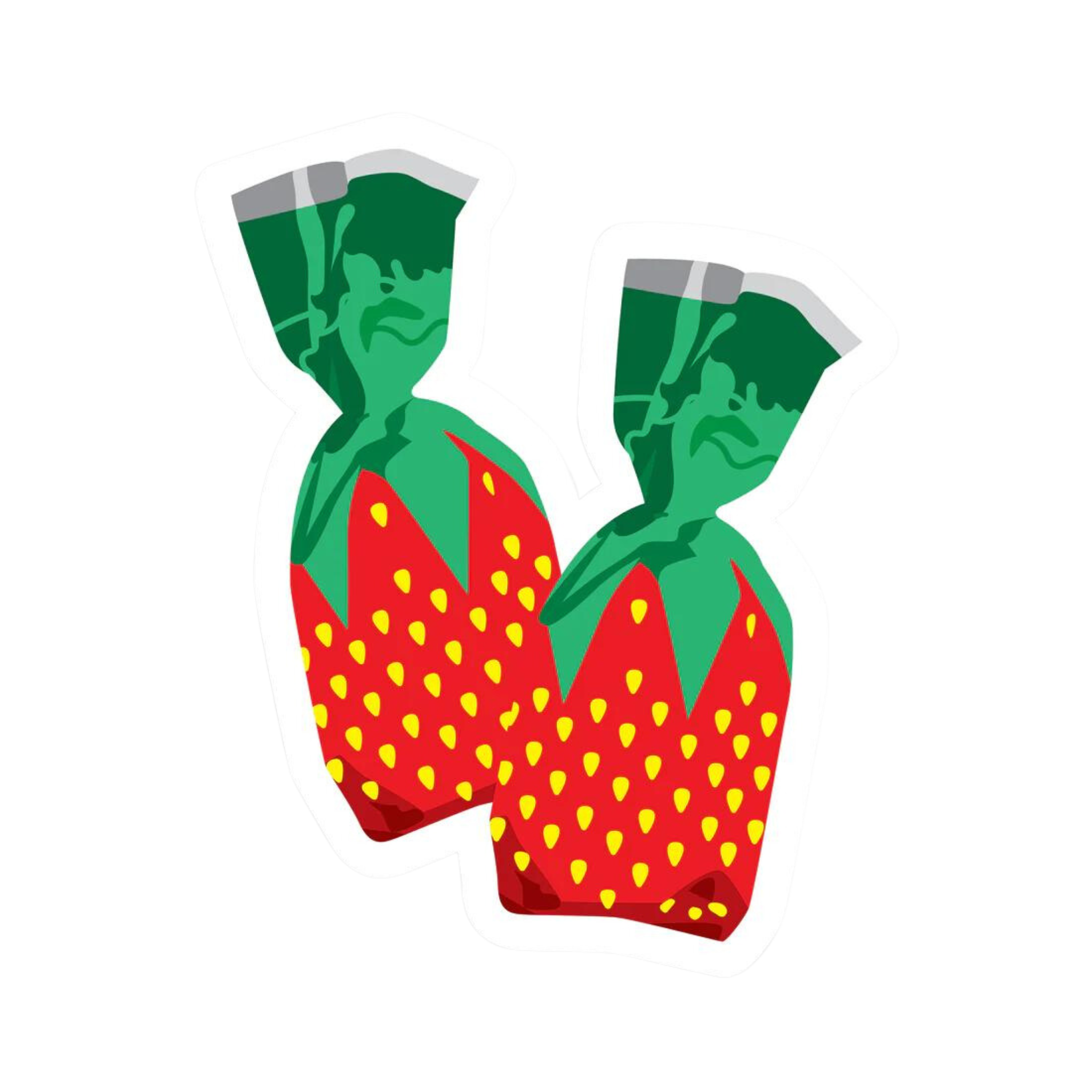Strawberry Candy Vinyl Sticker – Foo Hung Curios