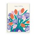 "Happy Birthday" Fleurs Greeting Card