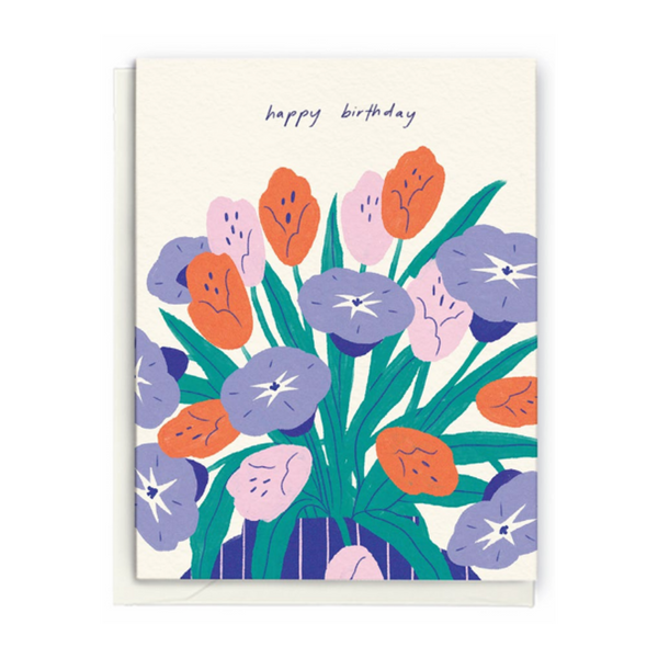 "Happy Birthday" Fleurs Greeting Card