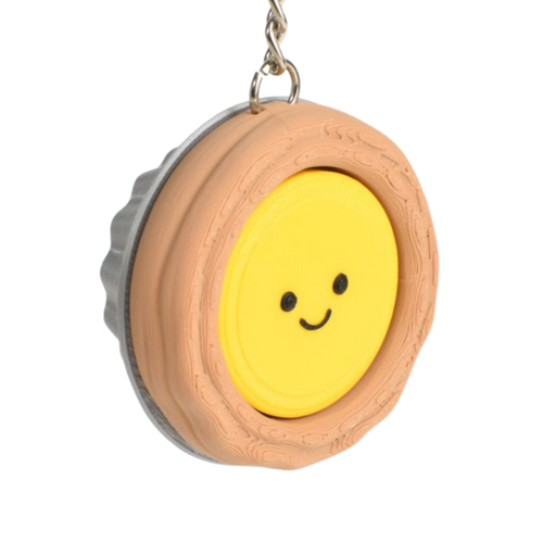 Egg Tart Clicker Keychain