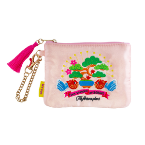 Embroidered Pouch with Chain