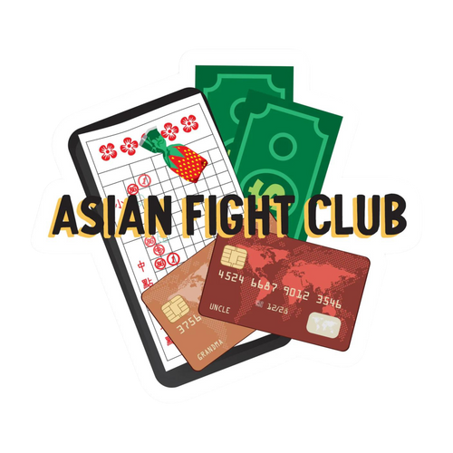 Asian fight club vinyl sticker