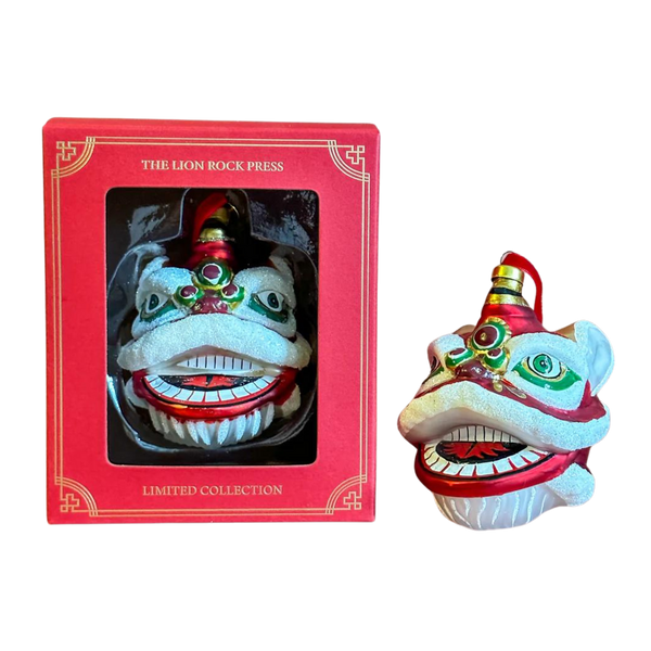 Glass Lion Head Ornament