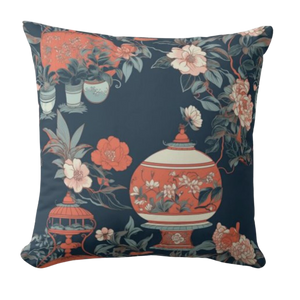 Chinoiserie Lanterns Pillow Cover