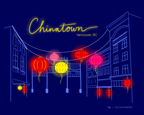 FHC x Justine Crawfart Vancouver Chinatown Cityscape Print