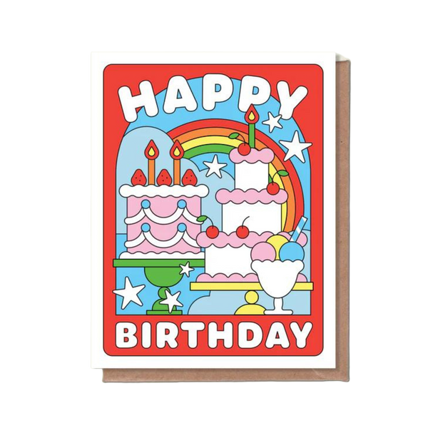 Happy Birthday Desserts Greeting Card
